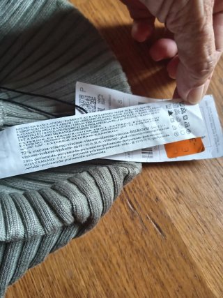 Pantaloni maglia verde oliva gamba larga S