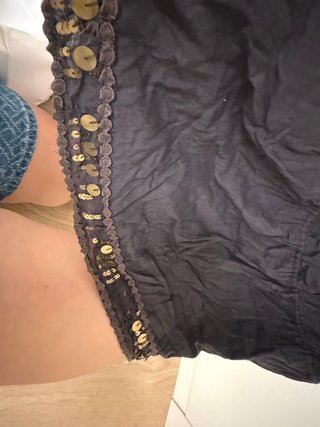 Vestido Negro con Lentejuelas Talla M. Flamenco
