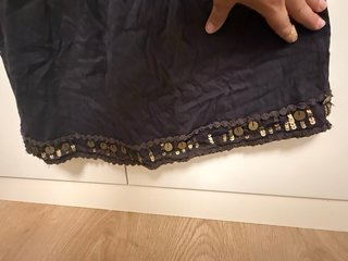 Vestido Negro con Lentejuelas Talla M. Flamenco