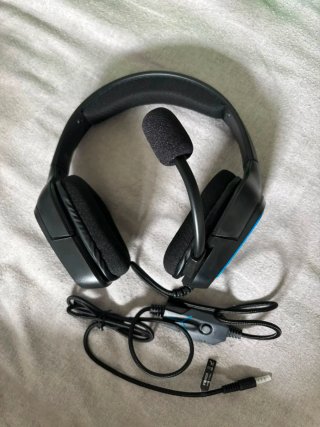 Cascos Gamer con Micrófono Azul