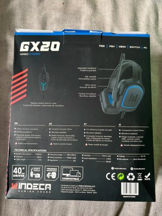 Cascos Gamer con Micrófono Azul