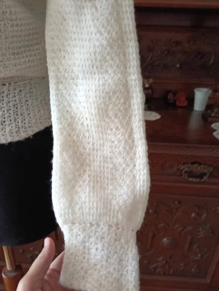 Cardigan donna anni '70 panna