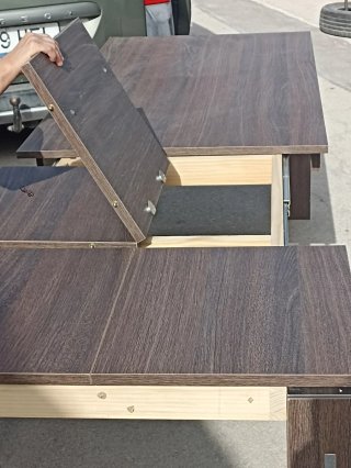 Mesa comedor extensible madera y metal