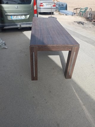 Mesa comedor extensible madera y metal