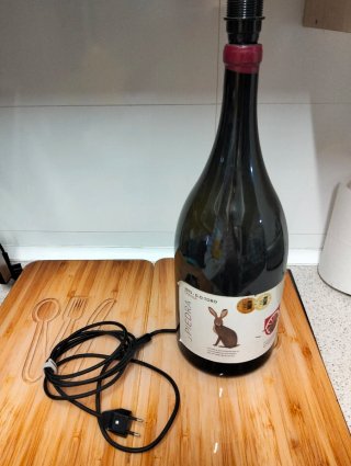 Lámpara Botella Vino Piedra D.O. Toro
