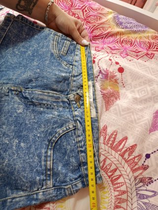 Conjunto blusa Blanca y Shorts Vaqueros