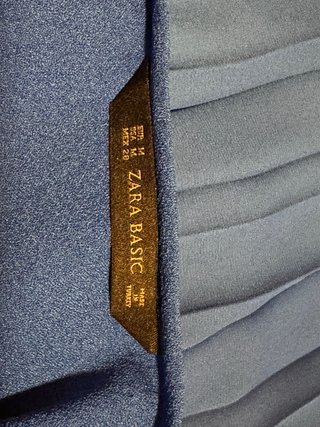 Vestido azul Klein con cremallera