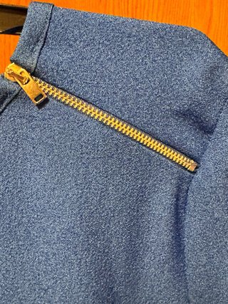 Vestido azul Klein con cremallera