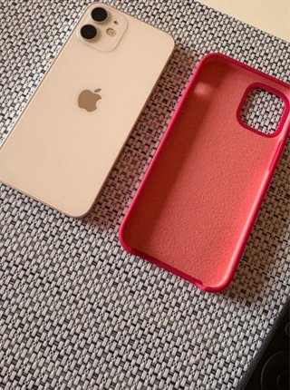 iPhone 12 mini 32 GB Bianco + cover rosa
