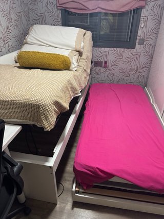 Cama nido 2x 90x190cm y 1 somier eléctrico