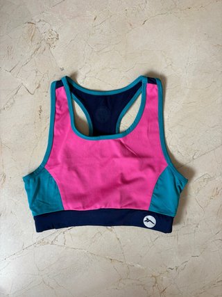 Top deportivo Tenth rosa y turquesa