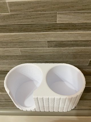 Porta Cotton Fioc e Dischetti e Rigato Bianco