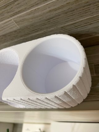 Porta Cotton Fioc e Dischetti e Rigato Bianco