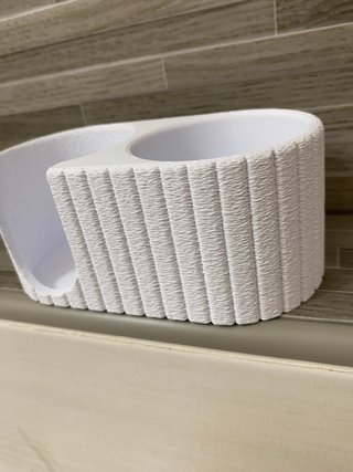 Porta Cotton Fioc e Dischetti e Rigato Bianco