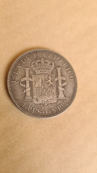 Moneda Isla de Puerto Rico 1 Peso