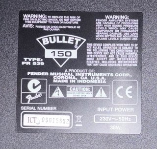 Amplificador Fender Bullet 150