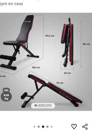 Banco de musculación MOBICLINIC