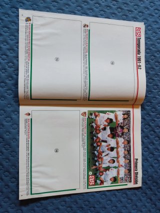 Álbum Cromos Liga 1991-92 AS (vacio)