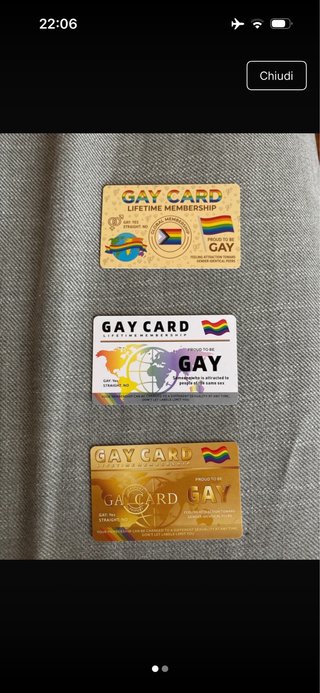 Carte Gay Card PVC Collezione Mondo Pride