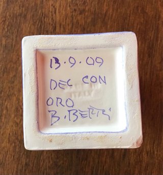 Vaso ceramica decorato oro