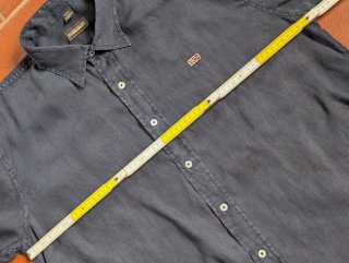 Camicia Napapijri Lino Blu XL
