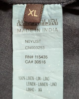 Camicia Napapijri Lino Blu XL