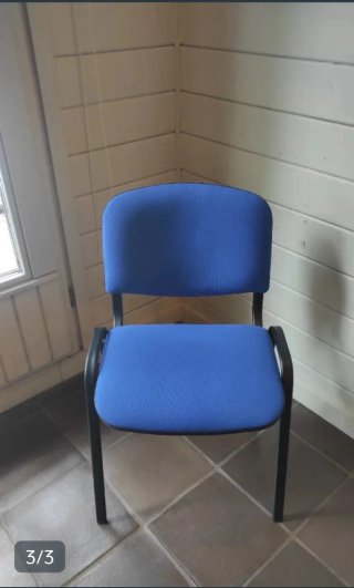 Lote de 4 Sillas de oficina/confidente azul