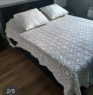 Colcha ganchillo hecha a mano cama 150