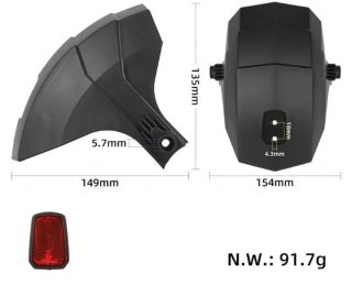 Guardabarros trasero Kukirin G2/G3/G4