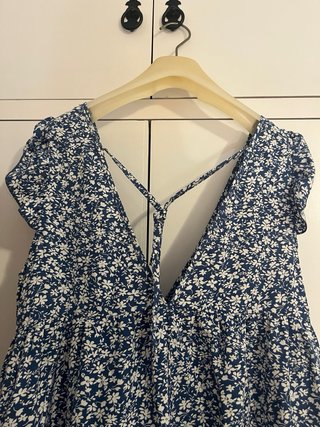 Vestido Verano Mujer Azul Flores