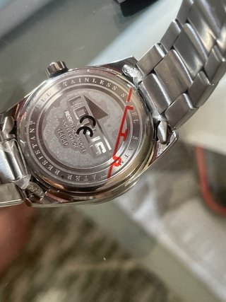 Reloj Lotus Plata y Naranja