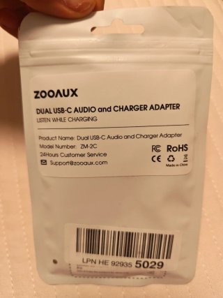 Adaptador Zooaux USB-C a 3.5mm