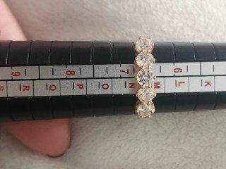 Anillo Oro 18k Diamantes Naturales Talla 7