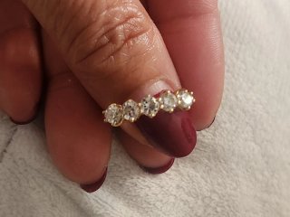 Anillo Oro 18k Diamantes Naturales Talla 7