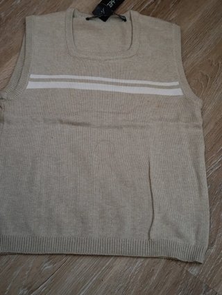 Blusa JOSPE bege com riscas brancas