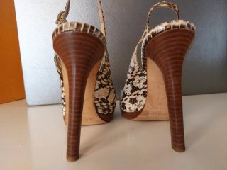 Sandalias Jimmy Choo Tacón Alto Piel Serpiente