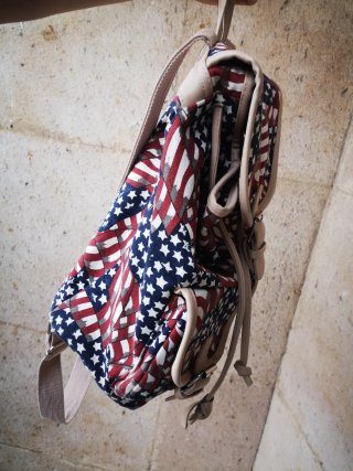 Mochila bandera USA con bolsillos