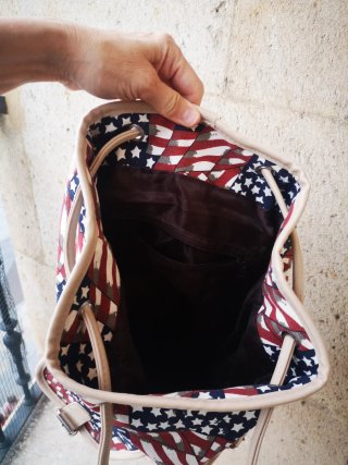 Mochila bandera USA con bolsillos