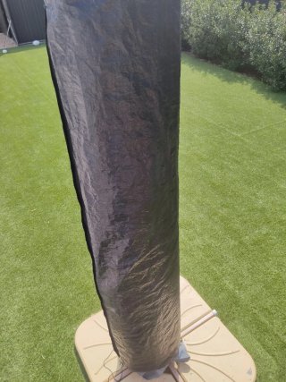 Parasol excéntrico 3x4 beige/marrón