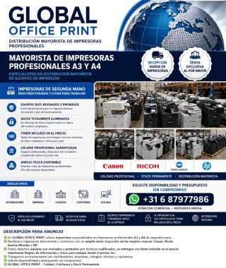 Mayorista Impresoras Profesionales A3 y A4