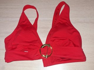 Bikini Rojo con Detalle Dorado