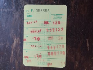 BILLETE METRO DE MADRID ABONO SEMANAL AÑOS 70