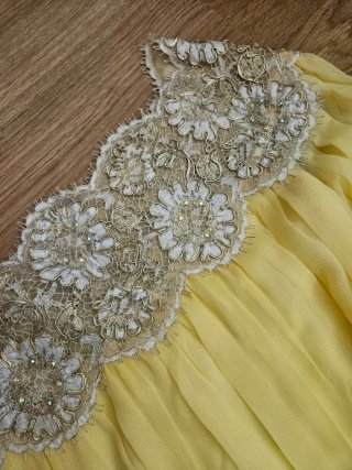Vestido largo alta costura hecho a mano