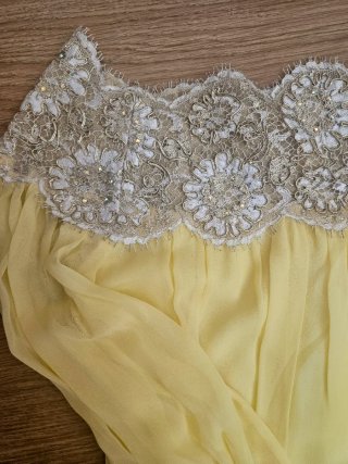 Vestido largo alta costura hecho a mano