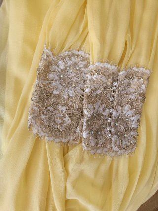 Vestido largo alta costura hecho a mano