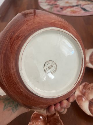 Set 7 Piatto Foglia Ceramica