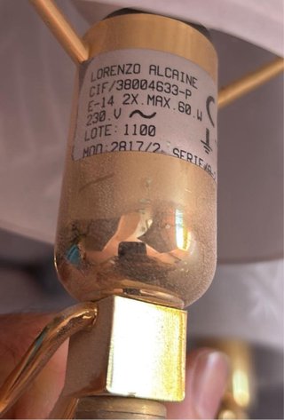 2 Lámparas de Aplique Doradas
