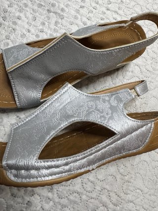 Sandalias Plataforma Plateadas