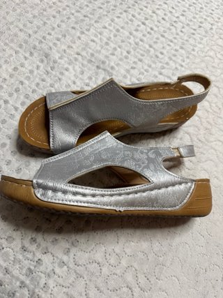 Sandalias Plataforma Plateadas