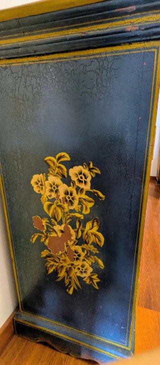 Aparador madera Oriental Folk Art Pintado a Mano